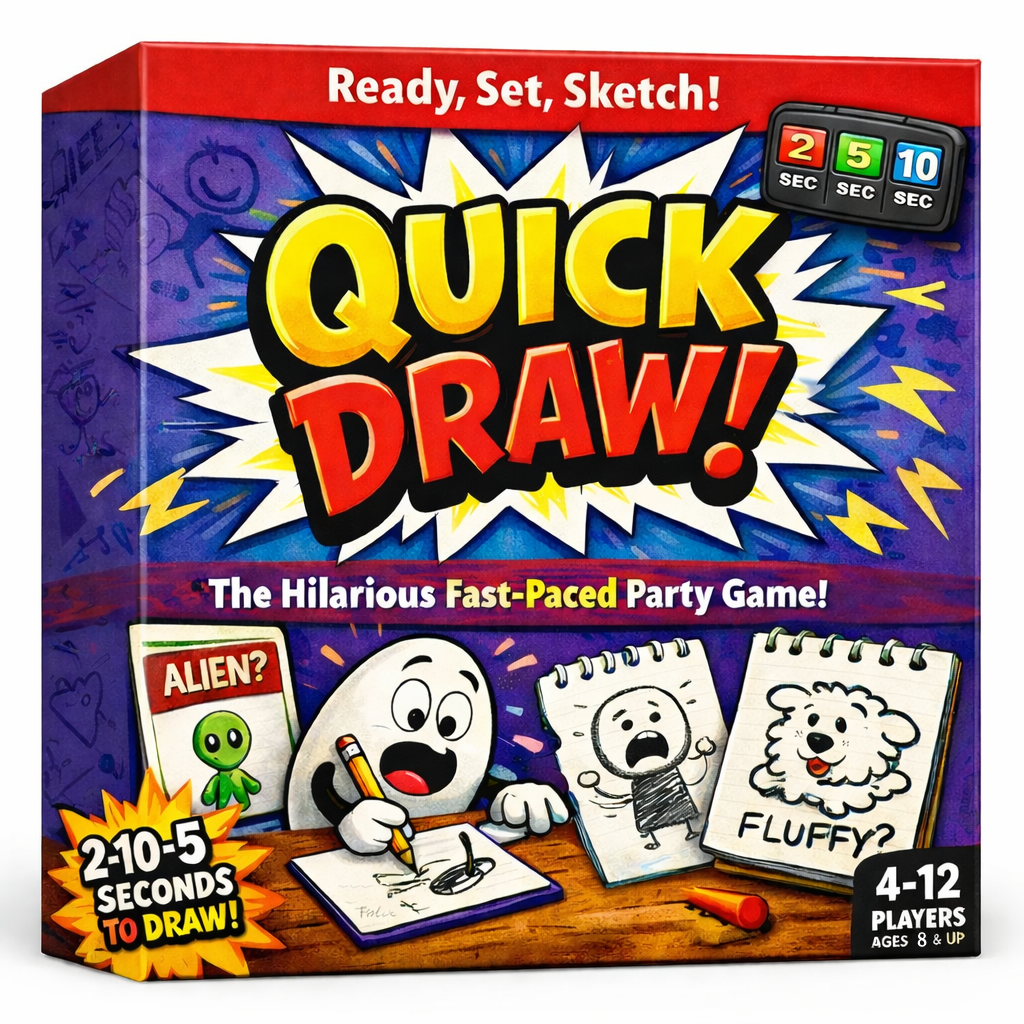 Quick Draw - Fast-Paced Drawing Party Game for 4-12 Players