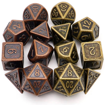 Metal Dice Set - Premium DND Dice (7 pieces)