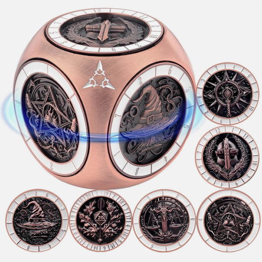 DnD Dice Cube | 7-in-1 Spinner Metal Dice Cube